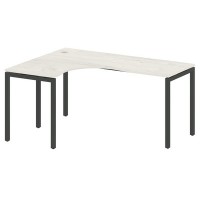 Metal System Quattro 4x4 40БП.СА-4 Л (Дуб наварра/Антрацит) Стол криволинейный левый на П-образном м/к