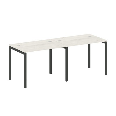 Metal System Quattro 4x4 40БП.СМ-2.1 (Дуб наварра/Антрацит) Рабочая станция на 2 раб.места на П-образном м/к