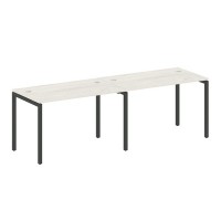 Metal System Quattro 4x4 40БП.СМ-2.2 (Дуб наварра/Антрацит) Рабочая станция на 2 раб.места на П-образном м/к