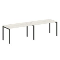 Metal System Quattro 4x4 40БП.СМ-2.3 (Дуб наварра/Антрацит) Рабочая станция на 2 раб.места на П-образном м/к