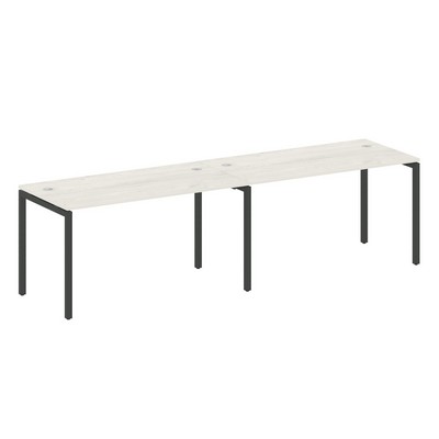 Metal System Quattro 4x4 40БП.СМ-2.3 (Дуб наварра/Антрацит) Рабочая станция на 2 раб.места на П-образном м/к