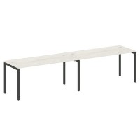 Metal System Quattro 4x4 40БП.СМ-2.4 (Дуб наварра/Антрацит) Рабочая станция на 2 раб.места на П-образном м/к