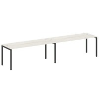 Metal System Quattro 4x4 40БП.СМ-2.5 (Дуб наварра/Антрацит) Рабочая станция на 2 раб.места на П-образном м/к