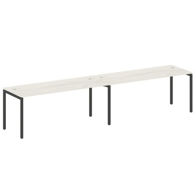 Metal System Quattro 4x4 40БП.СМ-2.5 (Дуб наварра/Антрацит) Рабочая станция на 2 раб.места на П-образном м/к