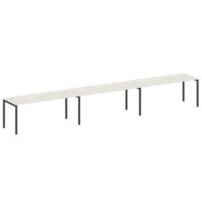 Metal System Quattro 4x4 40БП.СМ-3.5 (Дуб наварра/Антрацит) Рабочая станция на 3 раб.места на П-образном м/к