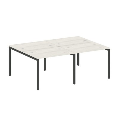 Metal System Quattro 4x4 40БП.СМ-4.1 (Дуб наварра/Антрацит) Рабочая станция на 4 раб.места на П-образном м/к