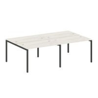 Metal System Quattro 4x4 40БП.СМ-4.2 (Дуб наварра/Антрацит) Рабочая станция на 4 раб.места на П-образном м/к