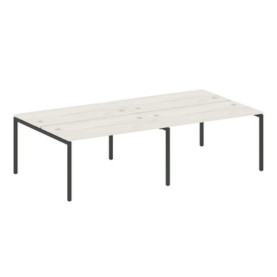 Metal System Quattro 4x4 40БП.СМ-4.3 (Дуб наварра/Антрацит) Рабочая станция на 4 раб.места на П-образном м/к