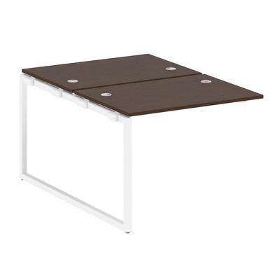 Metal System Quattro 4x4 40БО.ПРС-СП-2.1 (Дуб наварра/Белый) Проходной наборный элемент рабочей станции на О-образном м/к