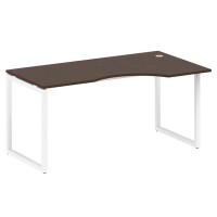 Metal System Quattro 4x4 40БО.СА-1 Пр (Дуб наварра/Белый) Стол криволинейный правый на О-образном м/к