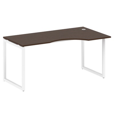 Metal System Quattro 4x4 40БО.СА-1 Пр (Дуб наварра/Белый) Стол криволинейный правый на О-образном м/к