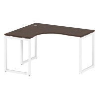 Metal System Quattro 4x4 40БО.СА-3 Л (Дуб наварра/Белый) Стол криволинейный левый на О-образном м/к