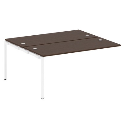 Metal System Quattro 4x4 40БП.ПРС-СП-2.4 (Дуб наварра/Белый) Проходной наборный элемент рабочей станции на П-образном м/к