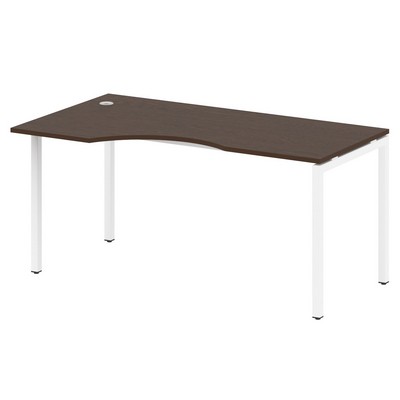 Metal System Quattro 4x4 40БП.СА-1 Л (Дуб наварра/Белый) Стол криволинейный левый на П-образном м/к