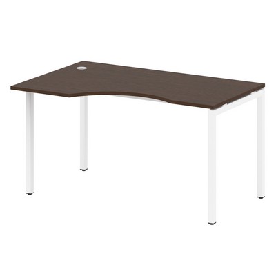 Metal System Quattro 4x4 40БП.СА-2 Л (Дуб наварра/Белый) Стол криволинейный левый на П-образном м/к