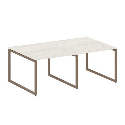 Metal System Quattro 4x4 40БО.ПРГ-2.1 (Дуб наварра/Мокко) Переговорный стол, 2 столешницы на О-образном м/к