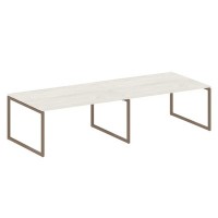 Metal System Quattro 4x4 40БО.ПРГ-2.4 (Дуб наварра/Мокко) Переговорный стол, 2 столешницы на О-образном м/к