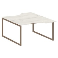 Metal System Quattro 4x4 40БО.РАС-СА-2.2 (Дуб наварра/Мокко) Рабочая станция криволинейная на О-образном м/к