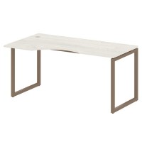 Metal System Quattro 4x4 40БО.СА-1 Л (Дуб наварра/Мокко) Стол криволинейный левый на О-образном м/к