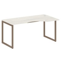 Metal System Quattro 4x4 40БО.СА-1 Пр (Дуб наварра/Мокко) Стол криволинейный правый на О-образном м/к