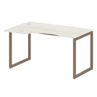 Metal System Quattro 4x4 40БО.СА-2 Л (Дуб наварра/Мокко) Стол криволинейный левый на О-образном м/к