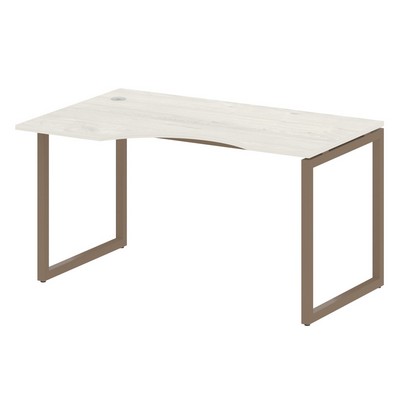 Metal System Quattro 4x4 40БО.СА-2 Л (Дуб наварра/Мокко) Стол криволинейный левый на О-образном м/к