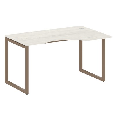 Metal System Quattro 4x4 40БО.СА-2 Пр (Дуб наварра/Мокко) Стол криволинейный правый на О-образном м/к