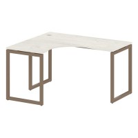 Metal System Quattro 4x4 40БО.СА-3 Л (Дуб наварра/Мокко) Стол криволинейный левый на О-образном м/к