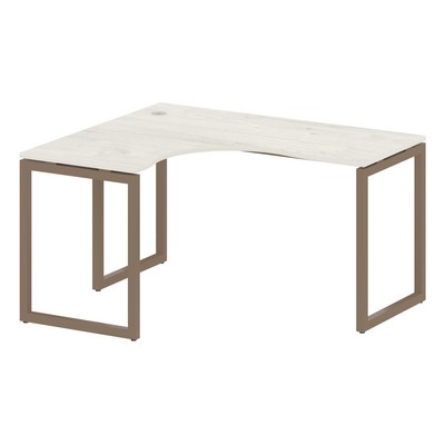 Metal System Quattro 4x4 40БО.СА-3 Л (Дуб наварра/Мокко) Стол криволинейный левый на О-образном м/к