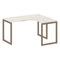 Metal System Quattro 4x4 40БО.СА-3 Пр (Дуб наварра/Мокко) Стол криволинейный правый на О-образном м/к