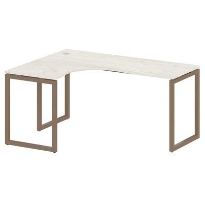 Metal System Quattro 4x4 40БО.СА-4 Л (Дуб наварра/Мокко) Стол криволинейный левый на О-образном м/к