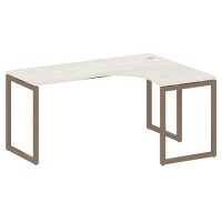 Metal System Quattro 4x4 40БО.СА-4 Пр (Дуб наварра/Мокко) Стол криволинейный правый на О-образном м/к