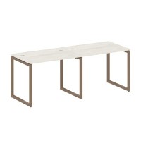 Metal System Quattro 4x4 40БО.СМ-2.1 (Дуб наварра/Мокко) Рабочая станция на 2 раб.места на О-образном м/к