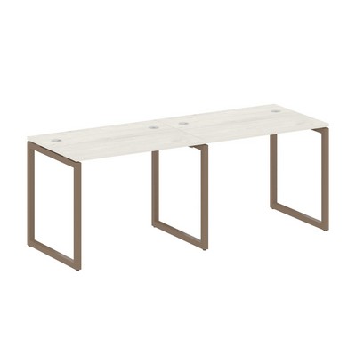 Metal System Quattro 4x4 40БО.СМ-2.1 (Дуб наварра/Мокко) Рабочая станция на 2 раб.места на О-образном м/к