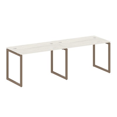 Metal System Quattro 4x4 40БО.СМ-2.2 (Дуб наварра/Мокко) Рабочая станция на 2 раб.места на О-образном м/к