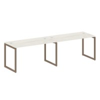 Metal System Quattro 4x4 40БО.СМ-2.3 (Дуб наварра/Мокко) Рабочая станция на 2 раб.места на О-образном м/к