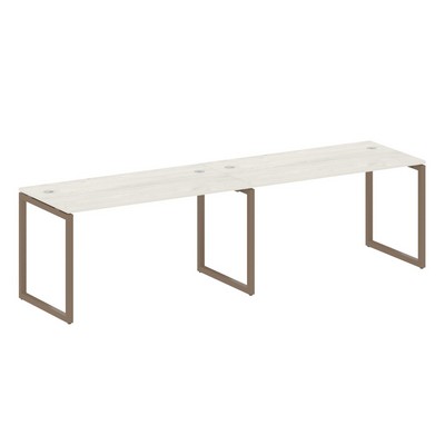 Metal System Quattro 4x4 40БО.СМ-2.3 (Дуб наварра/Мокко) Рабочая станция на 2 раб.места на О-образном м/к