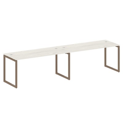 Metal System Quattro 4x4 40БО.СМ-2.4 (Дуб наварра/Мокко) Рабочая станция на 2 раб.места на О-образном м/к