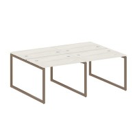 Metal System Quattro 4x4 40БО.СМ-4.1 (Дуб наварра/Мокко) Рабочая станция на 4 раб.места на О-образном м/к