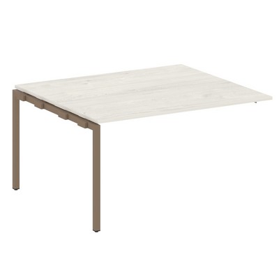 Metal System Quattro 4x4 40БП.ППРГ-3 (Дуб наварра/Мокко) Проходной наборный элемент переговорного стола на П-образном м/к