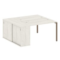 Metal System Quattro 4x4 40БП.РС-СШК-1.2 (Дуб наварра/Мокко) Рабочая станция на П-образном м/к с опорным шкафом-купе