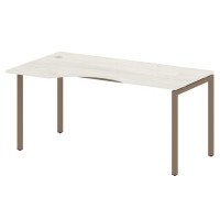 Metal System Quattro 4x4 40БП.СА-1 Л (Дуб наварра/Мокко) Стол криволинейный левый на П-образном м/к