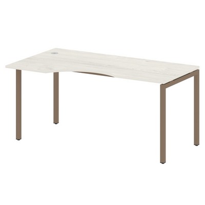 Metal System Quattro 4x4 40БП.СА-1 Л (Дуб наварра/Мокко) Стол криволинейный левый на П-образном м/к