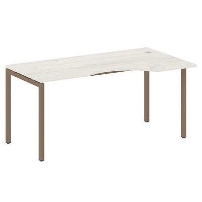 Metal System Quattro 4x4 40БП.СА-1 Пр (Дуб наварра/Мокко) Стол криволинейный правый на П-образном м/к