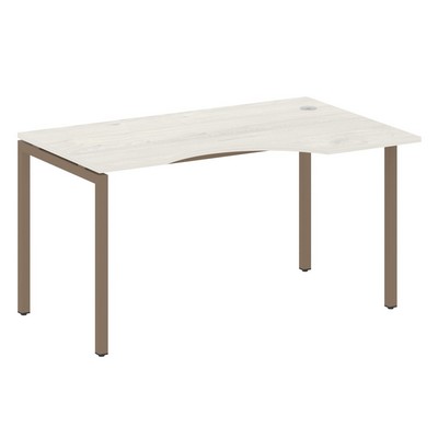 Metal System Quattro 4x4 40БП.СА-2 Пр (Дуб наварра/Мокко) Стол криволинейный правый на П-образном м/к