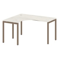 Metal System Quattro 4x4 40БП.СА-3 Л (Дуб наварра/Мокко) Стол криволинейный левый на П-образном м/к