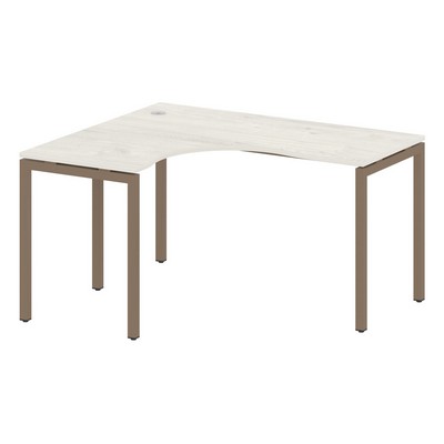 Metal System Quattro 4x4 40БП.СА-3 Л (Дуб наварра/Мокко) Стол криволинейный левый на П-образном м/к