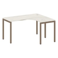 Metal System Quattro 4x4 40БП.СА-3 Пр (Дуб наварра/Мокко) Стол криволинейный правый на П-образном м/к