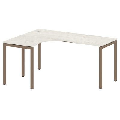 Metal System Quattro 4x4 40БП.СА-4 Л (Дуб наварра/Мокко) Стол криволинейный левый на П-образном м/к