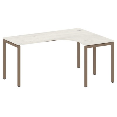 Metal System Quattro 4x4 40БП.СА-4 Пр (Дуб наварра/Мокко) Стол криволинейный правый на П-образном м/к